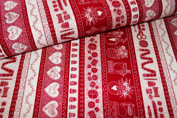 Designerbaumwollstoff Say it with a Stitch (10 cm)